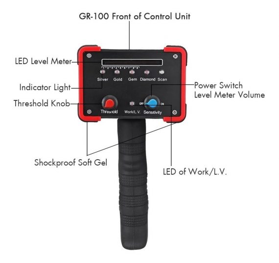 AKS METAL DETECTOR GR1000 ALCON NEGRO 2