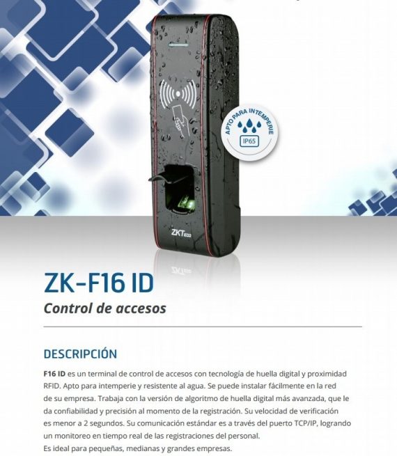 ZKTECO ZK-F16 4